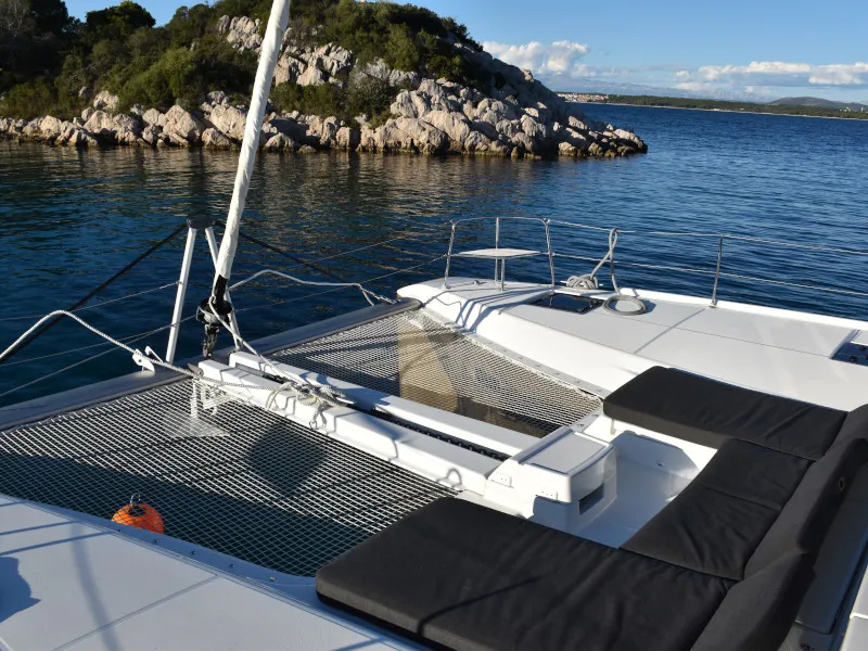 Deck of NOTORIOUS, a Lagoon 46 catamaran at Općina Sukošan, Croatia