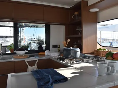 Galley of NOTORIOUS, a Lagoon 46 catamaran at Općina Sukošan, Croatia