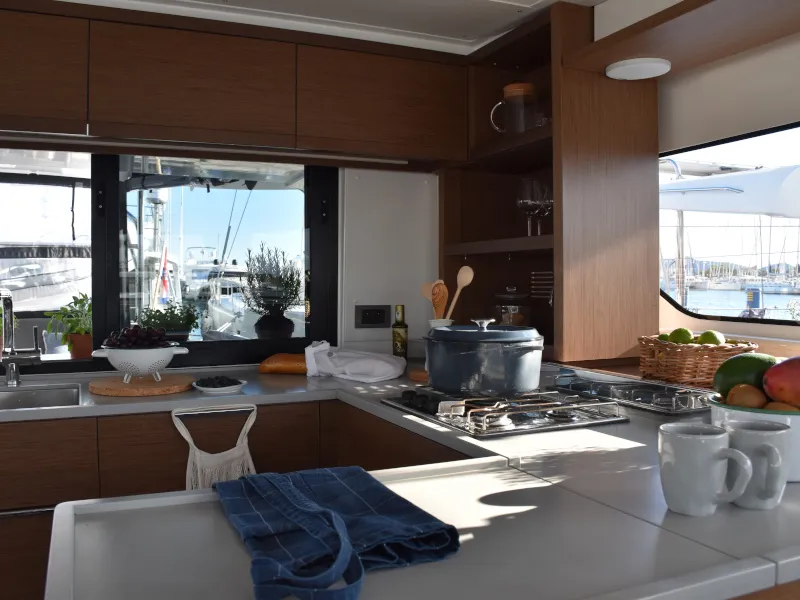Galley of NOTORIOUS, a Lagoon 46 catamaran at Općina Sukošan, Croatia