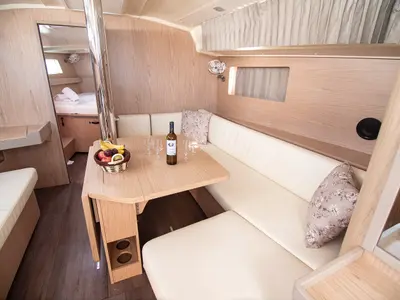 Salon of Kostis, a Beneteau Oceanis 41.1 sailboat at Municipal Unit of Lefkada, Greece