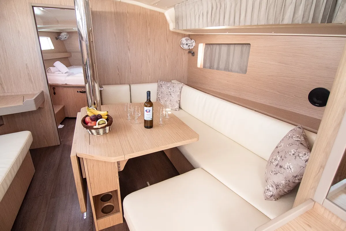 Salon of Kostis, a Beneteau Oceanis 41.1 sailboat at Municipal Unit of Lefkada, Greece