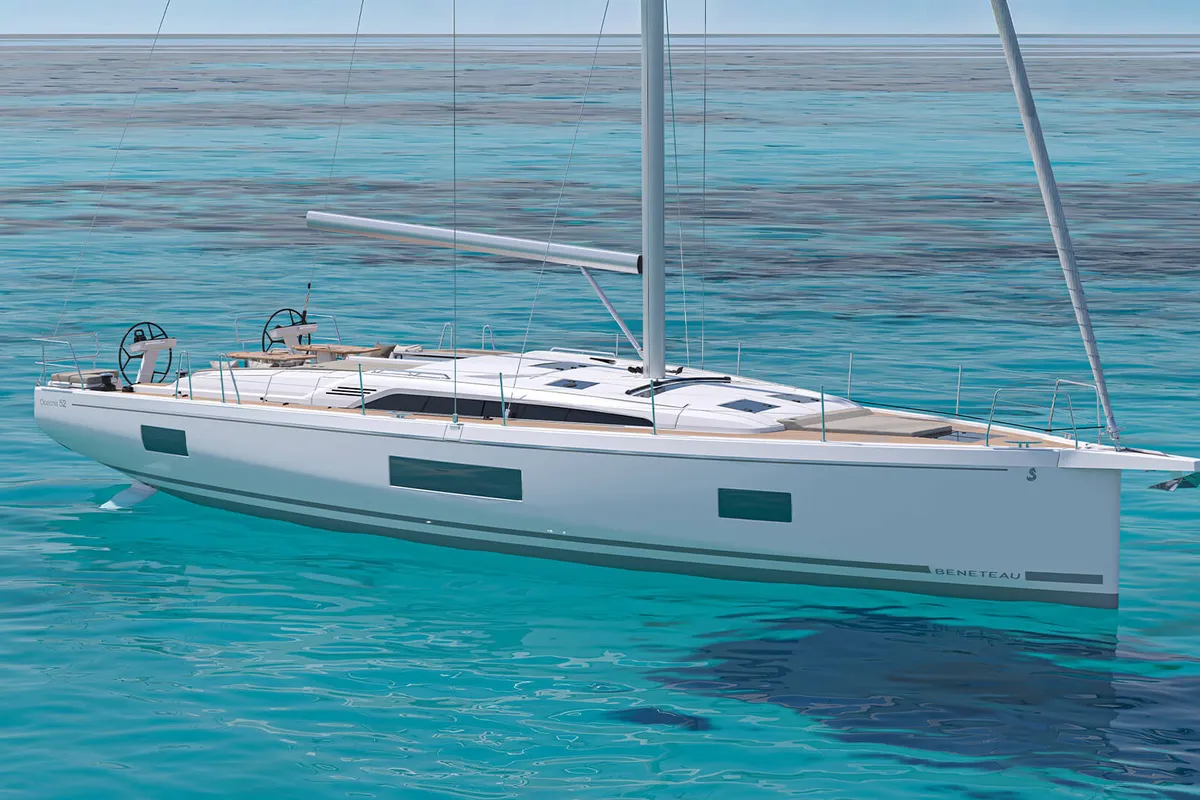 Exterior view of No Name, a Beneteau Oceanis 52 sailboat at Municipal Unit of Lefkada, Greece