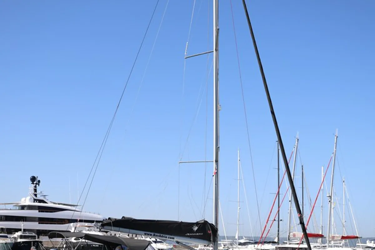 Exterior view of Dreamcatcher, a Jeanneau Sun Odyssey 440 sailboat at Grad Kaštela, Croatia