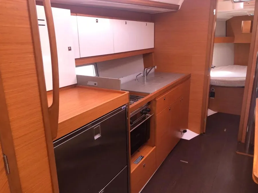 Galley of Arya, a Dufour 390 sailboat at Palermo, Italy