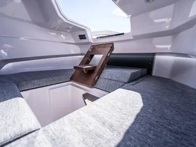 Cabin on Matija, a Axopar 29 CCX motorboat at Seget Donji, Croatia