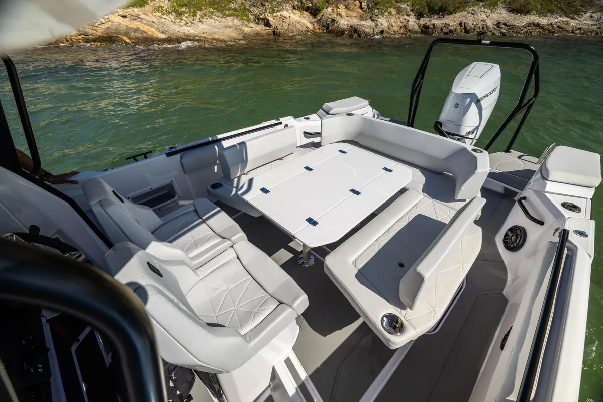 Matija, a Axopar 29 CCX motorboat at Seget Donji, Croatia