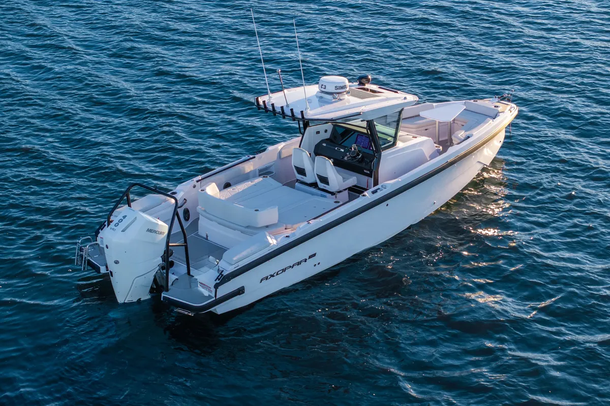 Matija, a Axopar 29 CCX motorboat at Seget Donji, Croatia