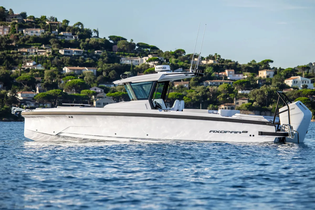 Matija, a Axopar 29 CCX motorboat at Seget Donji, Croatia