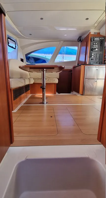 Salon of What Else, a Leopard 44 catamaran at Tribunj, Croatia