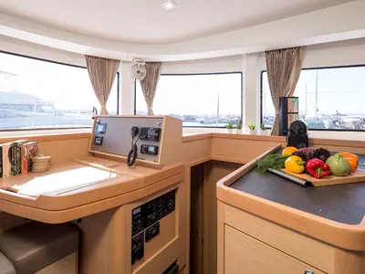 Salon of San Giorgio, a Lagoon 42 catamaran at Municipal Unit of Lefkada, Greece