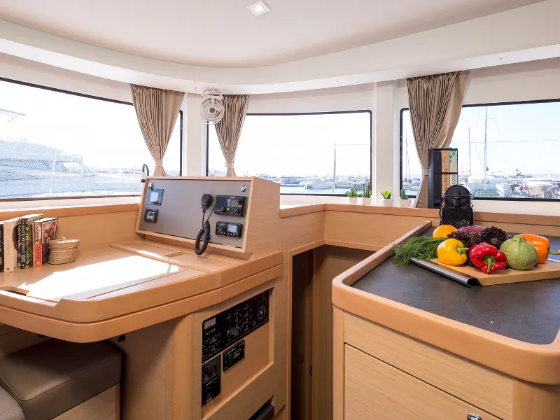 Salon of San Giorgio, a Lagoon 42 catamaran at Municipal Unit of Lefkada, Greece