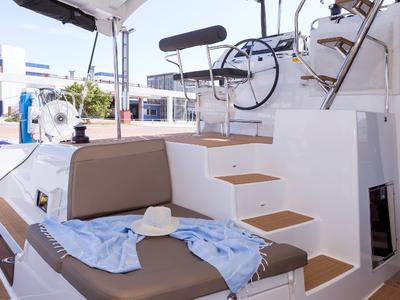 Deck of San Giorgio, a Lagoon 42 catamaran at Municipal Unit of Lefkada, Greece