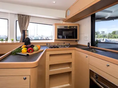 Galley of San Giorgio, a Lagoon 42 catamaran at Municipal Unit of Lefkada, Greece