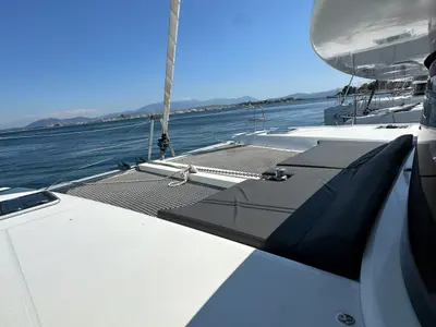Deck of Magellan, a Lagoon 42 catamaran at Municipal Unit of Lefkada, Greece