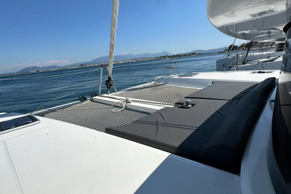 Deck of Magellan, a Lagoon 42 catamaran at Municipal Unit of Lefkada, Greece