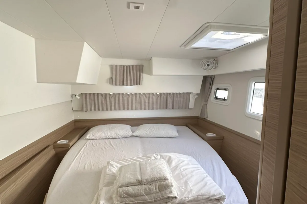 Cabin on Magellan, a Lagoon 42 catamaran at Municipal Unit of Lefkada, Greece