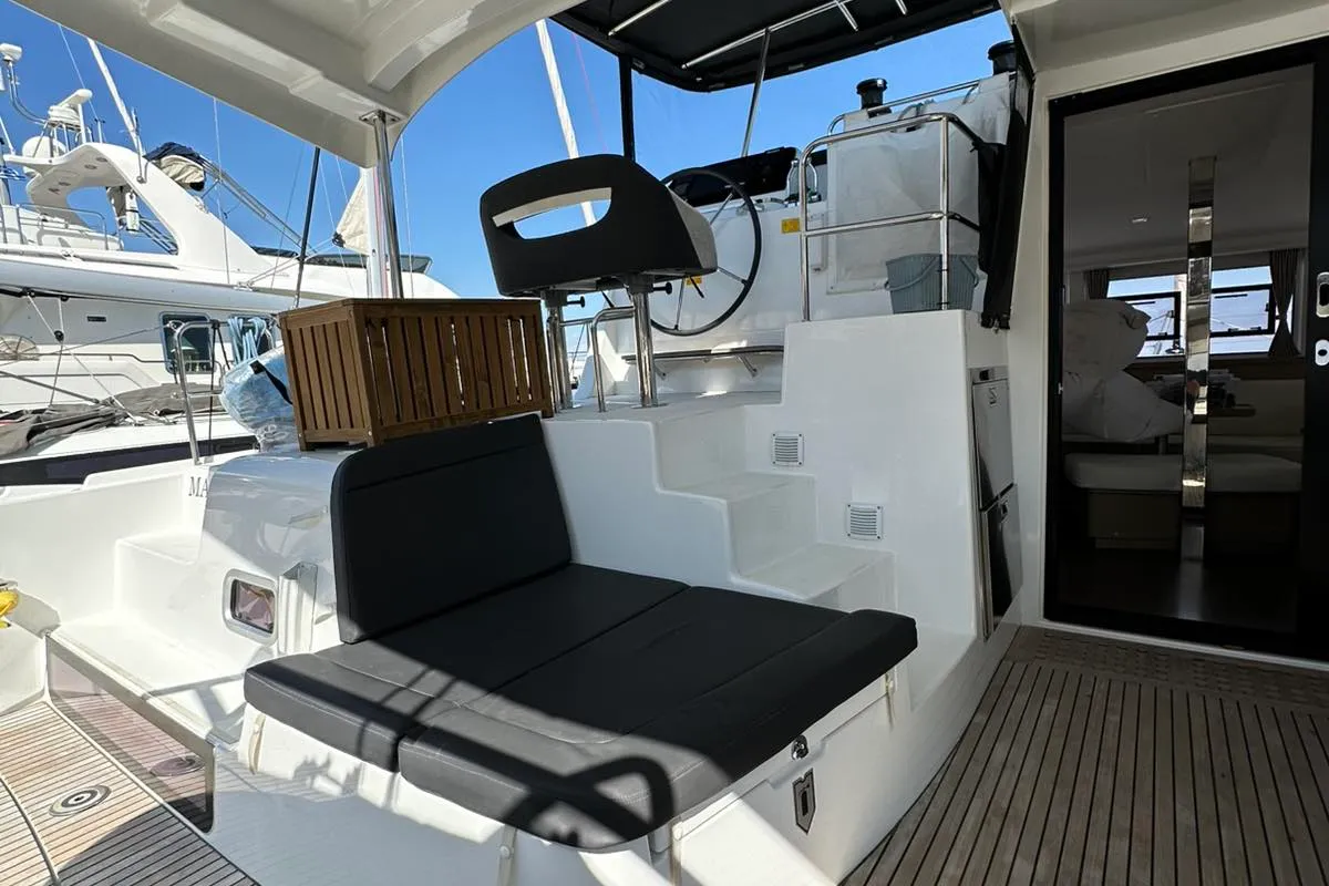 Deck of Magellan, a Lagoon 42 catamaran at Municipal Unit of Lefkada, Greece