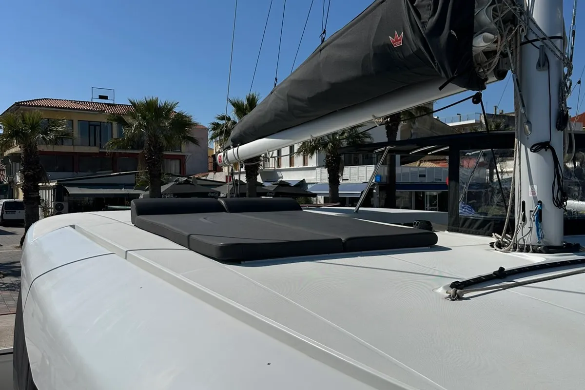 Deck of Magellan, a Lagoon 42 catamaran at Municipal Unit of Lefkada, Greece