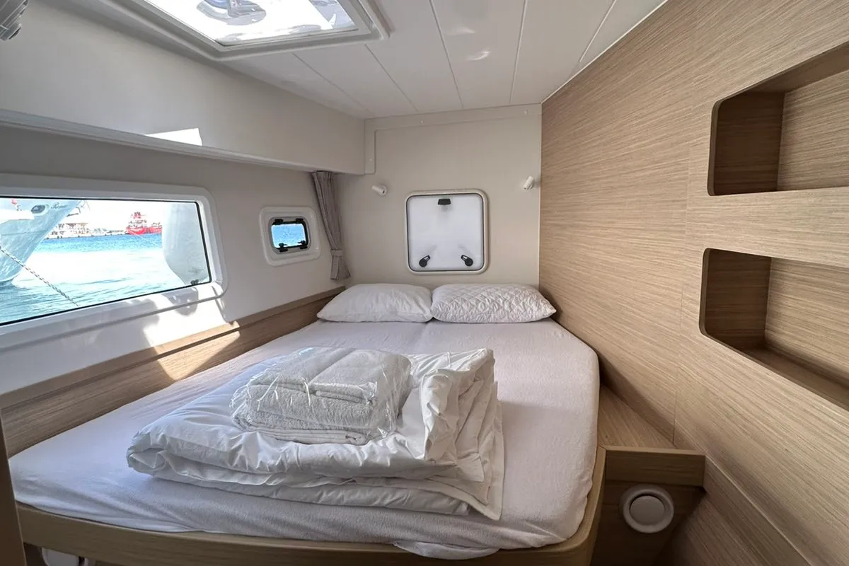 Cabin on Magellan, a Lagoon 42 catamaran at Municipal Unit of Lefkada, Greece