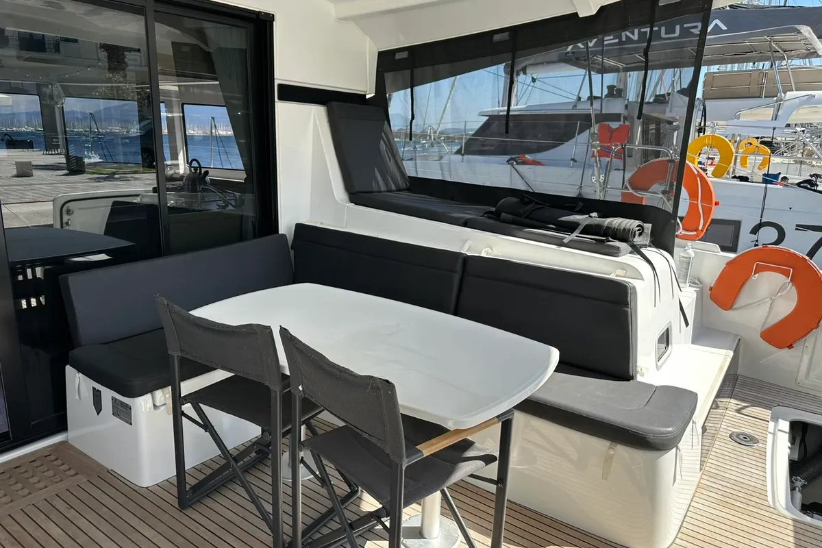 Deck of Magellan, a Lagoon 42 catamaran at Municipal Unit of Lefkada, Greece