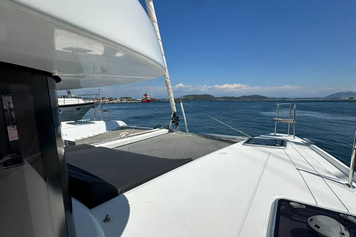Deck of Magellan, a Lagoon 42 catamaran at Municipal Unit of Lefkada, Greece