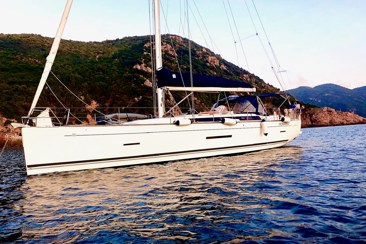 Dorean, a Dufour 450 Grand Large sailboat at Nettuno, Italy