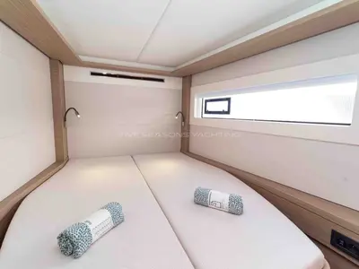 Cabin on Spezielli, a Lagoon 46 catamaran at Alameda, United States