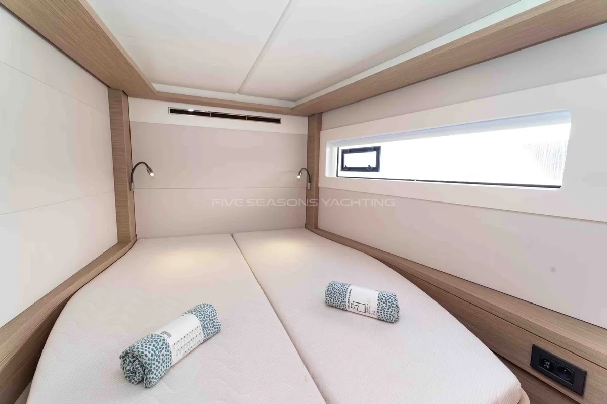 Cabin on Spezielli, a Lagoon 46 catamaran at Alameda, United States