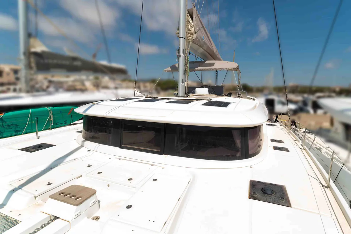 Deck of Spezielli, a Lagoon 46 catamaran at Alameda, United States