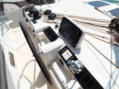 Cockpit of Spezielli, a Lagoon 46 catamaran at Alameda, United States