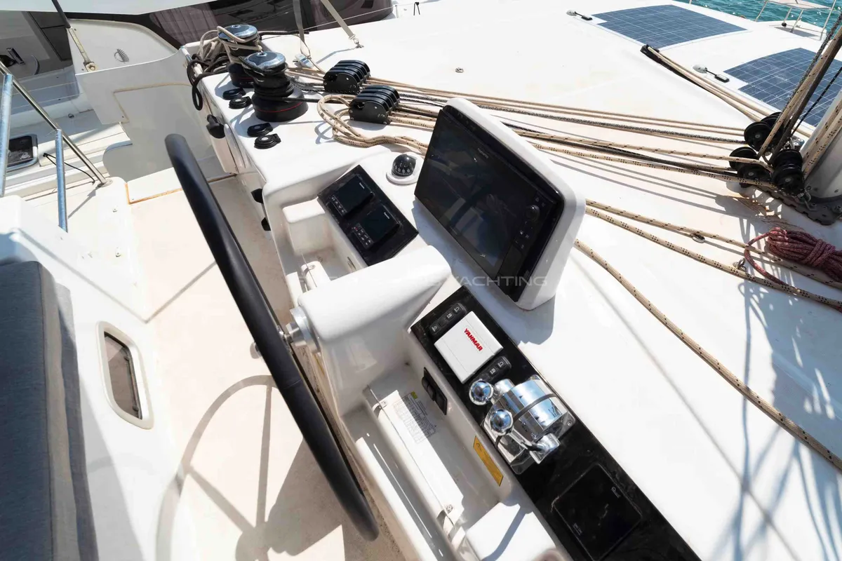 Cockpit of Spezielli, a Lagoon 46 catamaran at Alameda, United States