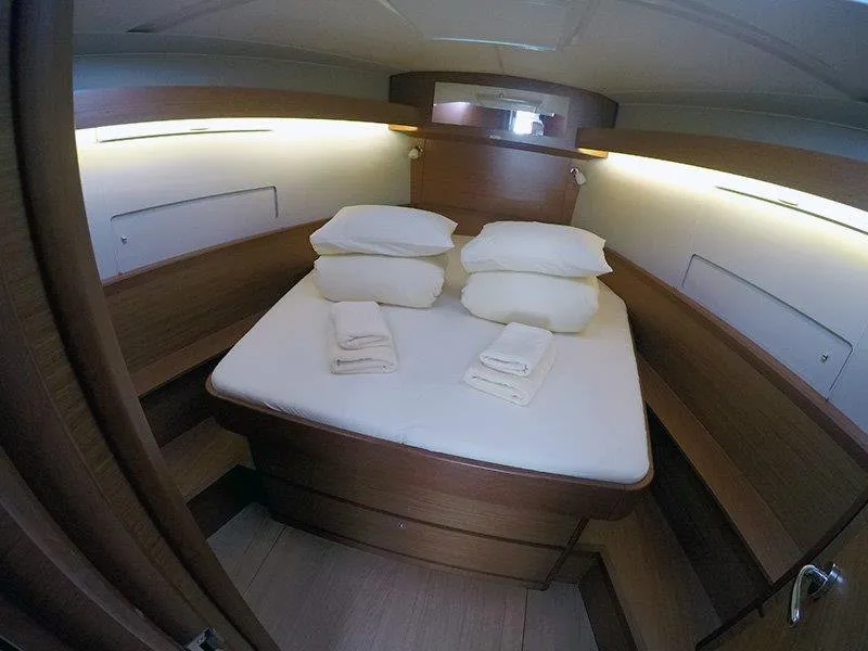 Cabin on Magdalena, a Dufour 430 GL sailboat at Grad Šibenik, Croatia