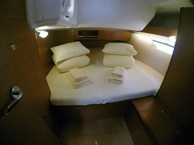 Cabin on Magdalena, a Dufour 430 GL sailboat at Grad Šibenik, Croatia