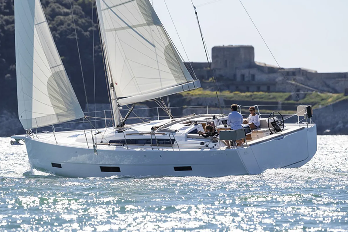 Magdalena, a Dufour 430 GL sailboat at Grad Šibenik, Croatia