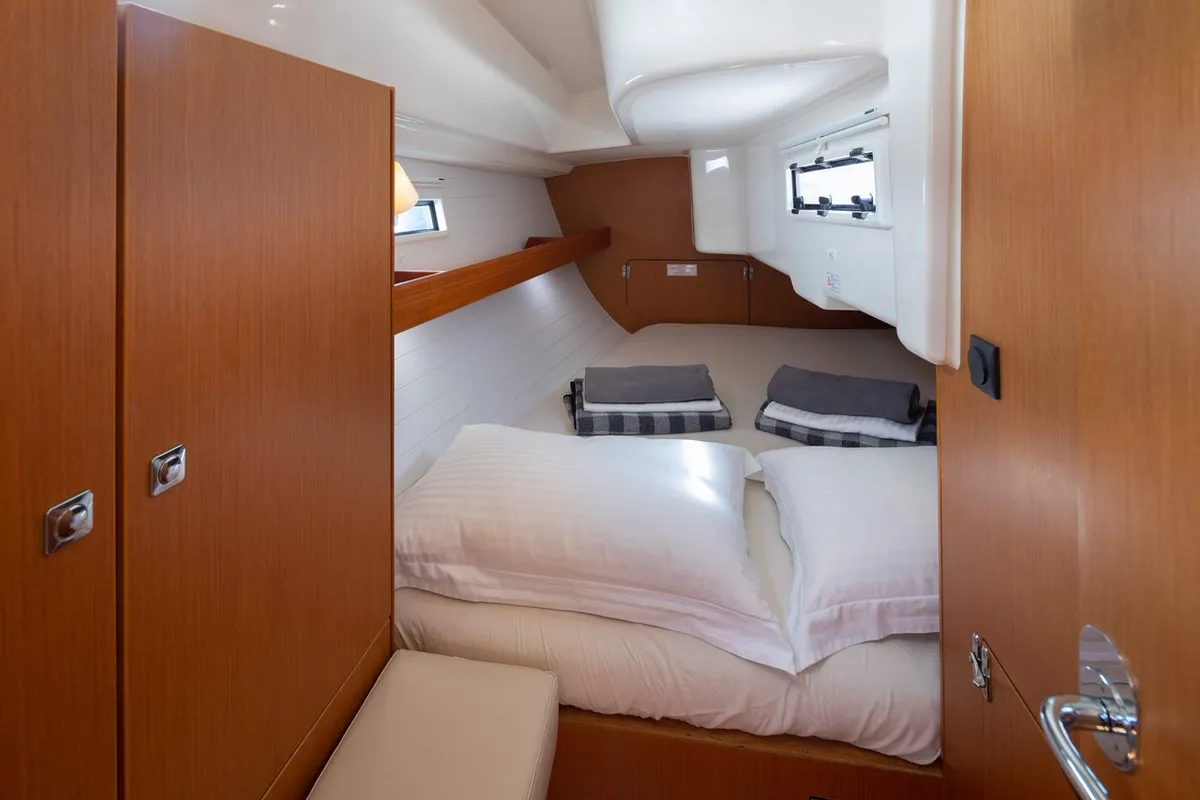 Cabin on Maistros, a Bavaria Cruiser 33 sailboat at Municipal Unit of Lefkada, Greece