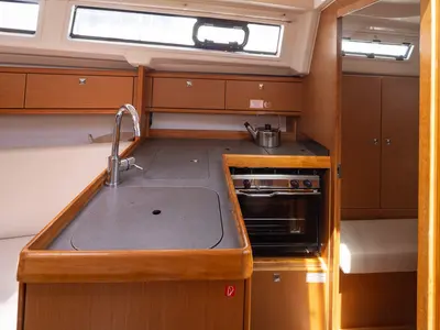 Galley of Maistros, a Bavaria Cruiser 33 sailboat at Municipal Unit of Lefkada, Greece