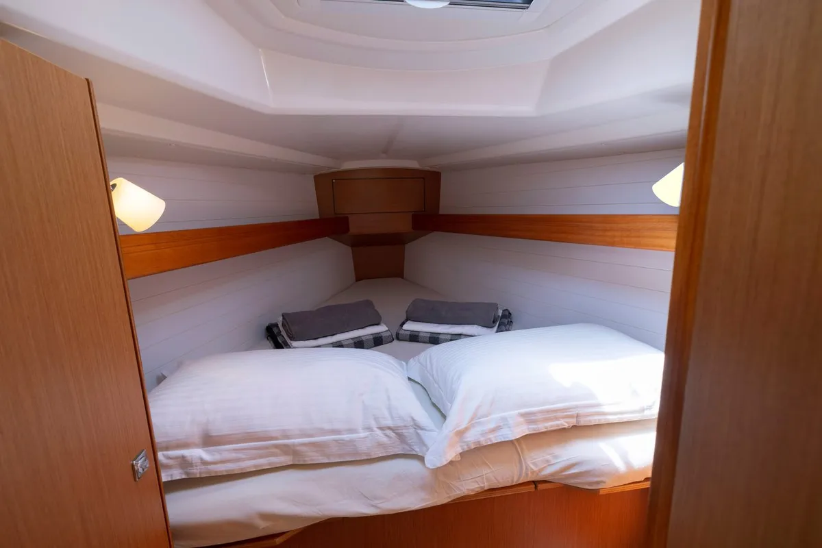 Cabin on Maistros, a Bavaria Cruiser 33 sailboat at Municipal Unit of Lefkada, Greece