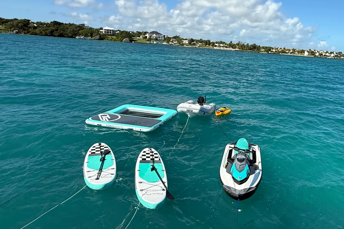Jackalope, a Bali 4.4 catamaran at Nassau, Bahamas