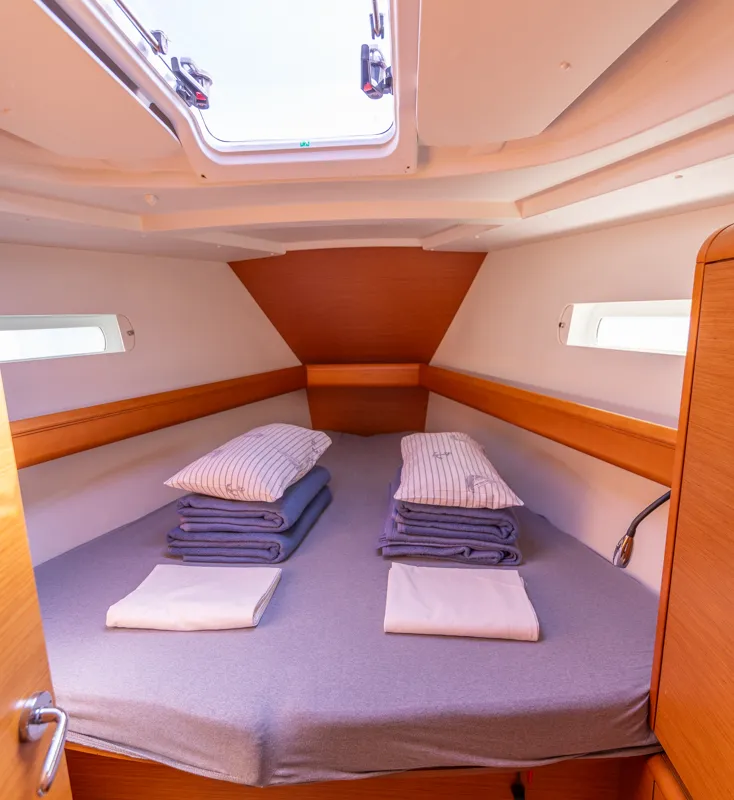 Cabin on Cherry, a Jeanneau Sun Odyssey 449 sailboat at Biograd na Moru, Croatia
