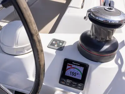 Salon of Cherry, a Jeanneau Sun Odyssey 449 sailboat at Biograd na Moru, Croatia