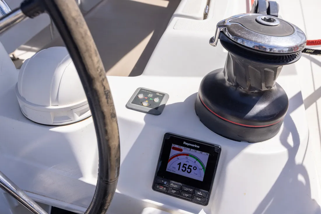 Salon of Cherry, a Jeanneau Sun Odyssey 449 sailboat at Biograd na Moru, Croatia