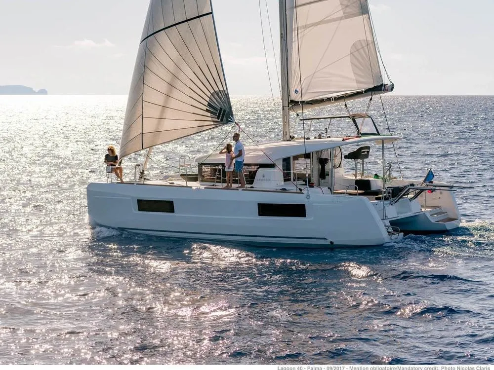 Voile A Doc, a Lagoon 40 catamaran at Propriano, France