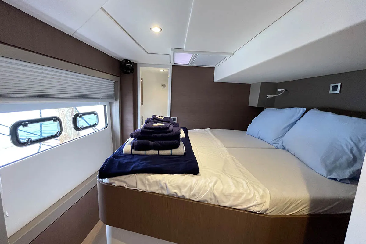 Cabin on Seven Stars BVI, a Bali 4.8 catamaran at Road Town, British Virgin Islands