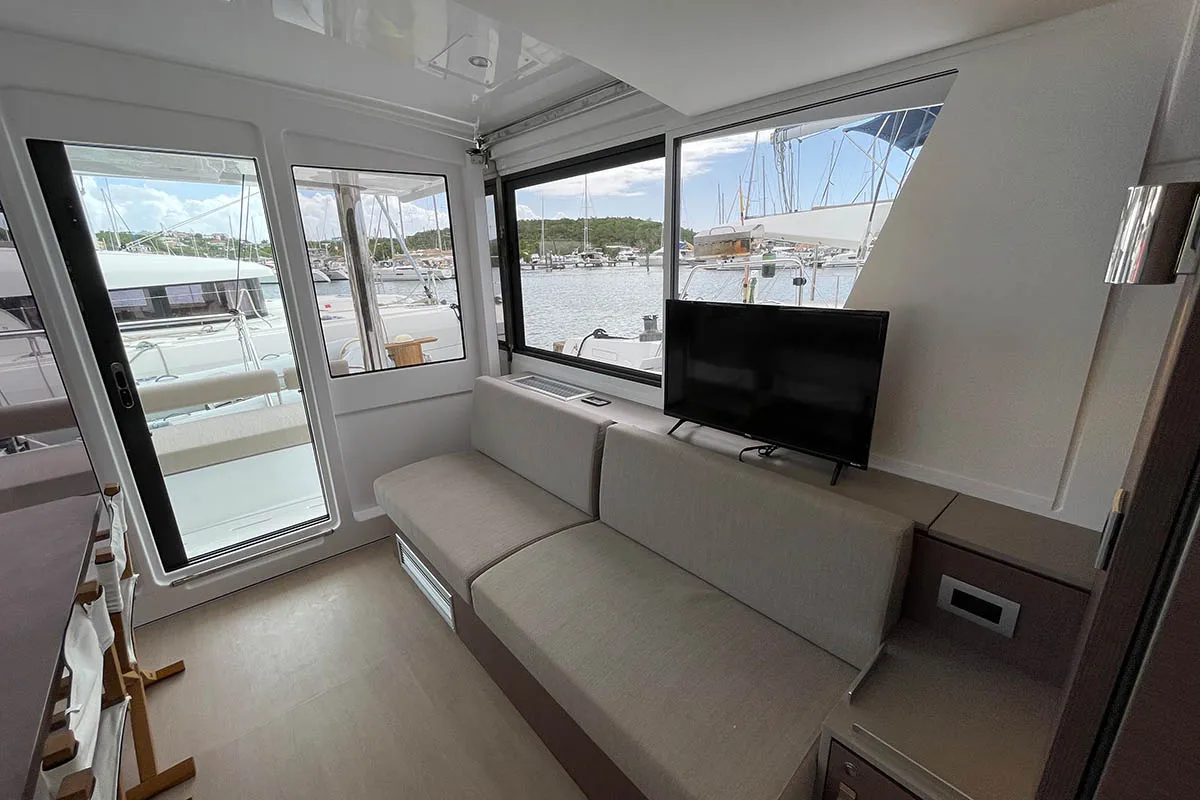 Salon of Seven Stars BVI, a Bali 4.8 catamaran at Road Town, British Virgin Islands