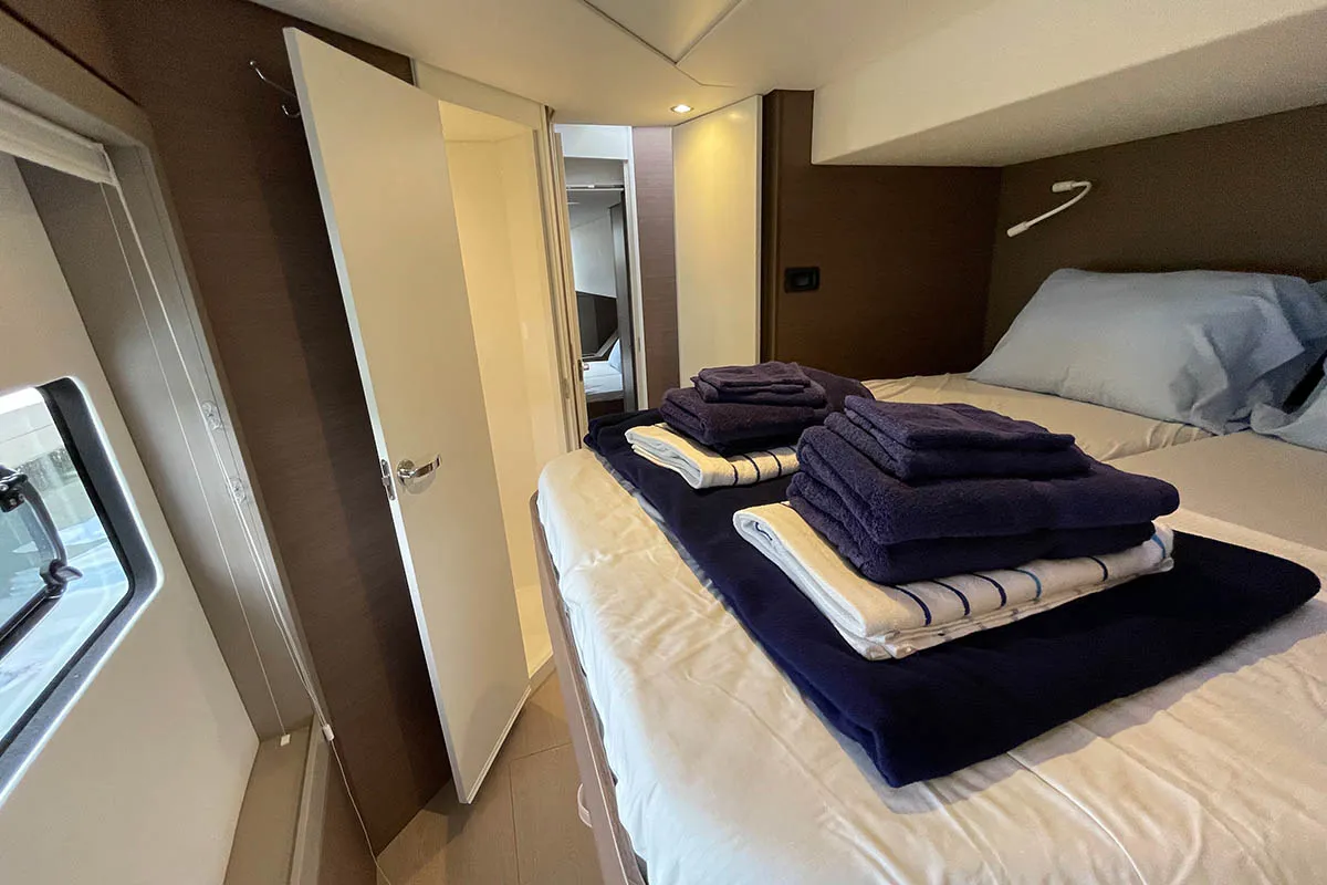 Cabin on Seven Stars BVI, a Bali 4.8 catamaran at Road Town, British Virgin Islands
