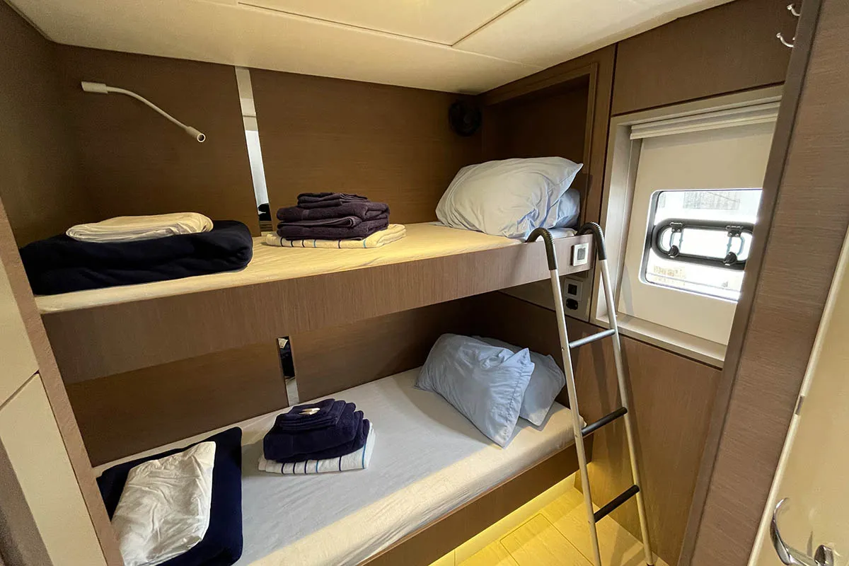 Cabin on Seven Stars BVI, a Bali 4.8 catamaran at Road Town, British Virgin Islands