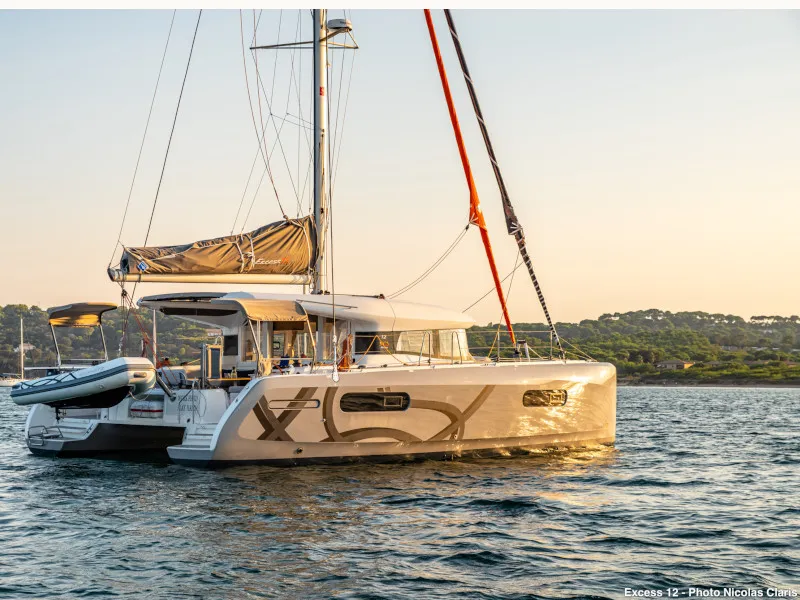 Exterior view of STAR IV, a Excess 12 catamaran at Alameda, United States