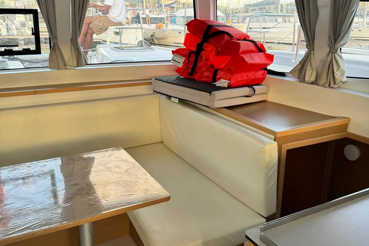 Salon of STAR IV, a Excess 12 catamaran at Alameda, United States