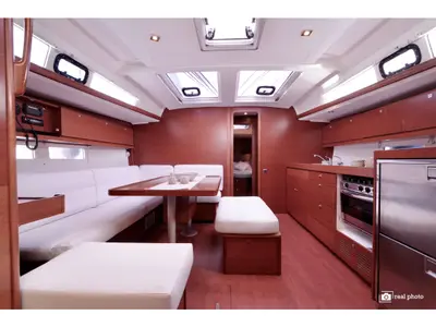Salon of Asia - Solar Panel, a Dufour 460 Grand Large sailboat at Puntone di Scarlino, Italy