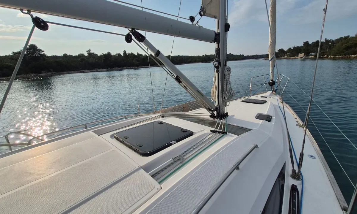 Shamal, a Elan Impression 40 sailboat at Punat, Croatia